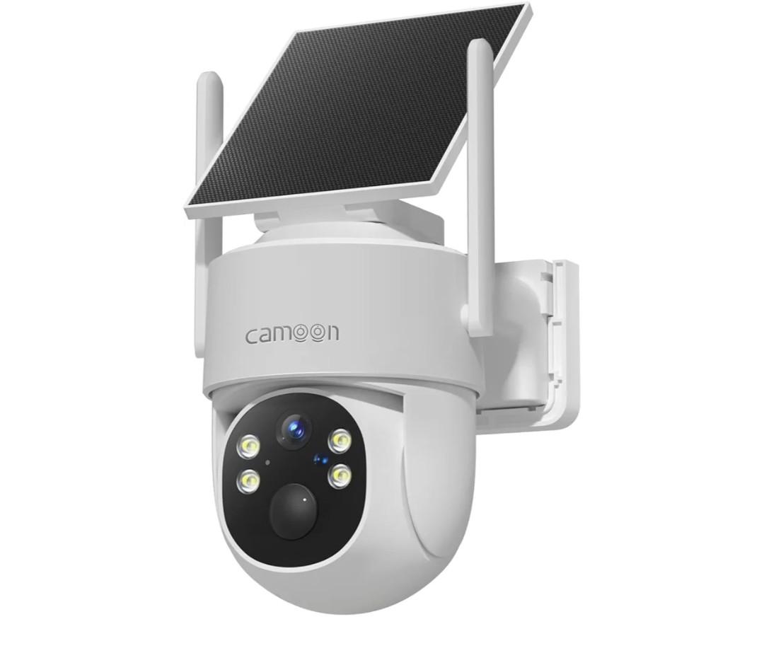 2K Solar Security Cameras Wireless Outdoor, 5/2.4Ghz WiFi Cameras for Home Security, Color Night Vision, Human Detection, Two-Way Audio, SD/Cloud Storage 2 cameras