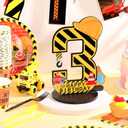 MiniInflat Construction 3rd Birthday Number Sign Centerpiece Truck 3rd Sign Construction Birthday Party Supplies Wooden Excavator Hat 3 Years Old Number for Boys Anniversary