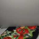 U'Artlines Christmas Washable Round Area Rug 5ft Bell Leaves Laundry Rug Runner Non Slip Soft Throw Rugs Carpet for Entryway Living Room Bedroom Black