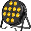 Big Dipper LED Stage Lights Par Lights 1218W RGB+Amber+Lime+UV 6in1 Bright Lighting with Strobe/Wash Effect DMX512 Sound-Activated for Event Concert Club Church 1 Pack