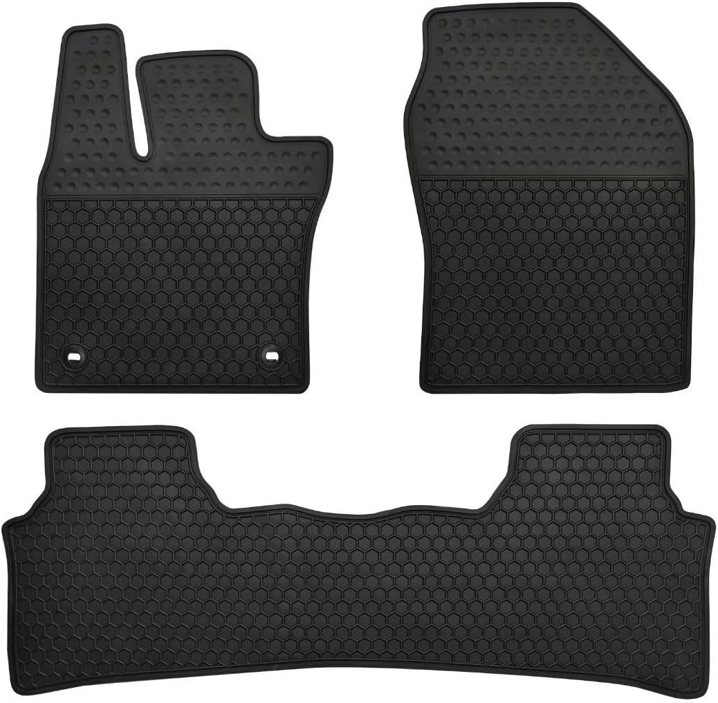 Car Floor Mats Custom Fit for Toyota Prius & Prius Prime 2023 2024 2025 2026 Odorless Washable Heavy Duty Rubber (All Weather) Floor Liners Set Blue