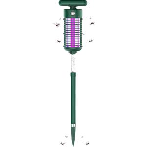 2025 1Pack Solar Bug Zapper Outdoor Mosquito Repellent Outdoor Patio, Mosquito Trap Used to Repel Gnat Small Flying Insect, Solar Fly Zapper for Yard Garden Farm, Waterproof Mosquito Zapper for Outside