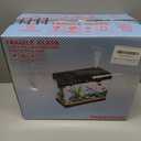 Fish Tank 2.4 Gallon Aquarium Kit with Humidifier 7-Color Auto-Looping 3 in 1 Quiet Pump with Filteration & Oxygenation & Circulation, Temperature Display, HD Glass (White)