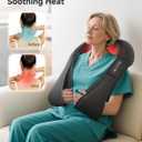 Snailax Shiatsu Back Neck Massager with Heat, Neck Shoulder Massager, Deep Kneading Massager Gifts for Mom, Dad, Mothers Day,Gifts Presents for Her,Him