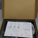 Matte Black 8 Inch Widespread Bathroom Faucets, Square Waterfall Bathroom Sink Faucet with Pop-Up Drain & Supply Lines, Budget-Friendly Vanity Upgrade for Bath Remodel