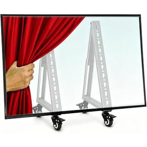 Low Height Mobile TV Stand, Monitor Floor Stand Cart, Rolling TV Mount with Wheel for 32-65 inch Flat Curved Screen TV, LED LCD, 30 Adjustable Viewing Angle (New Version)