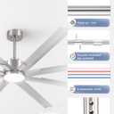 ZMISHIBO 36 Inch Ceiling Fan Downrod with Coupler, 1" Diameter and 36" Height Ceiling Fan Extension Rod with Wires, Downrods Extension for Most of Ceiling Fans, Nickel, Not Threaded-