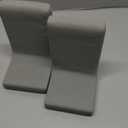 MyGift Solid Cement Bookends for Shelf in Gray Finish L-Shaped Decorative Heavy Duty Non-Skid Book Stopper for Home Office School, 1 Pair