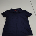 French Toast Girls' Short Sleeve Stretch Pique Polo Shirt (7-8, Navy)