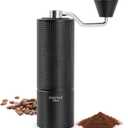 Chestnut C3 ESP Manual Coffee Grinder TIMEMORE, Hand Coffee Grinder with Internal Adjustable Grind Setting, Stainless Steel S2C Conical Burr Coffee Grinder, for Espresso to French Press - Black