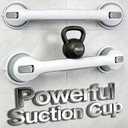 2 Pack 16.2 Grab Bars for Bathtubs and Showers, Shower Handles for Elderly Suction Cup Grab Bars for Shower Wall Heavy Duty, Safety Grab Bar for Seniors Suction Bathroom, No Drilling