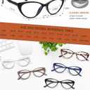EYEURL Reading Glasses for Women 5 Pack Fashion Cat Eye Reading Glasses, Men Blue Light Blocking Readers with Spring Hinges Computer reading glasses, +2.5