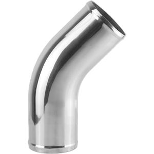 Ucreative 45 Degree Aluminum Alloy Tube Intercooler Pipe Air Intake Tube Silver Tone for Car OD: 4.0 Inch (102mm)