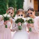 Bridesmaid Scrunchies Proposal Hair claws clips Set of 12 Bridal Shower heart sunglasses Gifts for Wedding Bachelorette Party Favors (32pc Sage Green)