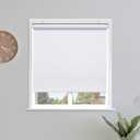 Sunoff Blackout Roller Shades Blinds Cordless for Windows Pull Down Room Darkening Door Blinds with Thermal Insulated Easy to Install for Living Room,Bedroom,Home,Office Bathroom White 38" W x 72" H