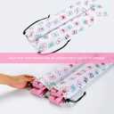 Mahjong Racks with Pushers, Pink Wooden American Mahjong Tile Pushers and Racks Set of 4, with White Printed Mahjong Racks Drawstring Bag, Mahjong Accessories (19.68 Inches), 19.68 inches x 2.55 inches x 1.06 inches