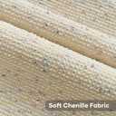 FUTEI Cream Decorative Throw Pillow Covers 24x24 Inch Set of 2,Soft Cozy Chenille Colorful Granular Textured European Cushion Case,Modern Home Decor for Couch Bed Living Room