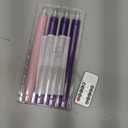 SHYMERY Flameless Advent Candles,Real Wax Battery Operated Electric LED Taper Candles with Remote Timer, Set of 4 Purple & Pink Flickering for Wreath Thanksgiving Christmas Outdoor Centerpieces