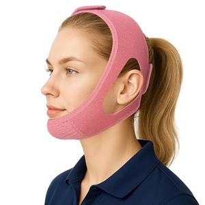 Chin Strap for CPAP Users | Comfortable Mouth Support to Encourage Closed Mouth Positioning Nasal Breathing for Men and Women Who Breathe Through The Mouth During Sleep by PIDOTI (Pink, L-XL)
