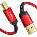 JSAUX USB Printer Cable 6ft, Type A Male to B Male Scanner Cord USB B Cable High Speed for HP, Canon, Epson, Dell, Brother, Lexmark, Xerox, Samsung etc and Piano, DAC
