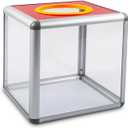 Klmnop Acrylic Lottery & Donation Ballot Box, 20cm Clear Raffle Ball Game Box, Cubic Container for Fundraising, Raffles, Suggestions and Voting(3.9" Opening)