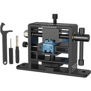 Sight Pusher Tool with Tool Kit, Sight Pusher Heavy Duty for Handguns Front Rear Sight Removal Adjustment, Sight Pusher Tool with Adjustable Base, Compatible with Square Slides (Black)