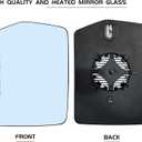 New Passenger Right Side Heated Mirror Replacement for 2004-2014 Ford F150 Mirrors - Side View Heated Convex Mirror Glass with Rear Holder 4L3Z-17K707-DA