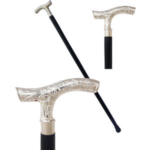 Brass Derby Handle Walking Cane Wooden Cane Stick - Made of Rosewood & Brass (Ornate Chrome) Brass Derby Handle Walking Cane Wooden Cane Stick - Made of Rosewood & Brass (Ornate Chrome)