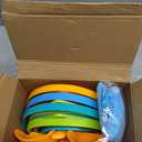 JOYIN 3 Packs Foldable Pail Bucket with Shovels & Mesh Bag, Collapsible Buckets Multi Purpose for Beach, Camping Gear, Beach Party, Fishing, and Fun Summer Activities (Yellow/Blue/Green), Large
