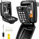 Car Window Lock Box for Turo, Portable Car Key Lock Box, Punch Button Combination Key Safe Box, Sturdy Waterproof Large Capacity Security Lockbox fit for Ride Share, Turo, GetAround