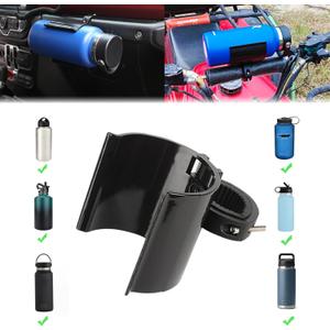 2 x Z8 Cup Holder, with Metal Clip, Replacement for UTV,ATV,Wrangler,Motorcycle,Bicycle, Boat, etc., Compatible with Yeti ramber20/26/30 oz, Hydro Flasks 32/40 oz,and Other 3.4"-3.7" Bottles (medium size)