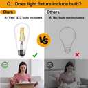 Industrial Semi Flush Mount Ceiling Light Oil Rubbed Bronze, 800 Lumen LED Bulb Included, Clear Glass Shade Ceiling Light Fixture, Light Fixture for Hallway Bathroom Bedroom, Hanging Light Fixtures
