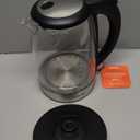 Cosori Electric Kettle, No Plastic Contact With Water, Wide Mouth For Easy Cleaning, Auto Shut Off, 1.7L Tea Kettle & Hot Water Boiler, Water Heater & Teapot, Borosilicate Glass, Black, 1500W (1.8 Quarts)