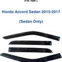 IG Window Visors Fit for 2008-2017 Honda Accord, Out-Channel Rain Guards Vent Wind Deflectors 4PC, Car Accessories for 08-17 Accord (Sedan Only)