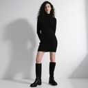 AMINUGAL Black Knee High Boots Women Square Toe Pull On Wide Calf Riding Fashion Buckles Chunky Metallic Casual Vintage Buckle Rivet Size 8.5