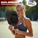 Pickleball Paddles,Fiberglass Pickleball Paddles Set of 2, Lightweight Pickleball Rackets with Pickleball Carrying Bag,for Beginners & Pros (T300&Orange Black)