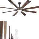 ZMISHIBO 72 inch Oil Rubbed Bronze Ceiling Fans with Lights and Remote, Indoor/Outdoor Farmhouse Ceiling Fan for Living Room Patio, 6 Speed Reversible Quiet DC Motor, 3CCT, Dual Finish Blades