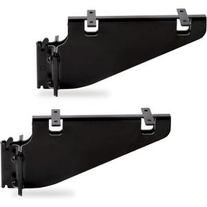 2 Pack E-Track Fixed Shelf Track Brackets for Trailer, Truck, Warehouse, E Track Accessories for Enclosed Trailer (2 Pack-Black)