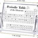 HeiMma Acrylic Periodic Table with Real Elements InsideSize: 6.7 * 4.7, Valentines Day Gift for Kids for Science Lovers Science Teacher Student