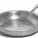 Umite Chef 12 inch 5 Ply Stainless Steel Frying Pan Non-Toxic PFOA&PTFE Free Skillets, Professional Cookware- Oven Safe & Induction Compatible, Fast & Even Heat, Heavy Duty, Cool Grip Handles
