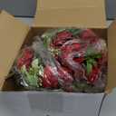 Zeyune 16 Bunches 12 Inch Artificial Mini Rose Bouquet 160 Heads Bridal Flower Bouquets Fake Silk Rose Bulk for Valentine's Day Wedding Bridal Shower Home Office Garden(Red)