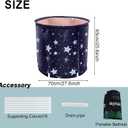 STARBRILLIANT Portable Foldable Bathtub, Collapsible Adult Bath Tub for Hot SPA and Ice Bath, Space-Saving Storage, Durable PVC Material (Starry Sky B, 27inch)