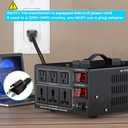 6000W Voltage Converter Transformer(110V to 220V or 220V to 110V) Step Up/Down Converter 110/120 Volt - 220/240 Volt w/US Power Cord,Circuit Breaker Protection, LCD Screen Display
