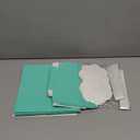 Premium Favor Gift Box for Wedding, Bridal Shower, Birthday and All Events, 3.75" L x 3.75" W x 2" H Size, 10 Count Per Pack (1-Pack, Robin Egg Blue) - Includes White Satin Ribbons & Paper Flower for Each Box