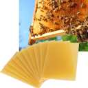 10Pcs Natural Beeswax Sheets Beeswax Honeycomb Sheets Wax Foundation Bee Hives Kit Beeswax Sheets for Candles Making Furniture Floor Polishing