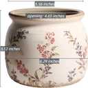 Xiaan Jiaju Flower Pots, Vintage Ceramic Planters for Indoor Plants, 6.29'' Plant Pots with Drainage, French Country Lavender Vase & Planters, Antique Home Room Decor, Gardening & Housewarming Gifts