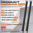 Zonon 4 Pack 2 Pair of 110lb Heavy Duty Garage Door Extension Springs, 25" Long Stretch Springs, Double Loop Ends, High Precision Electrophoresis Black Coated, for 7ft High Garage Doors