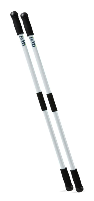 Jetti 2 Weighted Walking Sticks for Seniors, Women & Men – Ergonomic Hiking Poles for Balance, Posture & Stability – Durable Trekking Poles for Walking (Large, Gray)