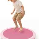 Mini Trampoline for Kids, Bounce Board, Toddlers Trampoline Indoor Outdoor, Sensory Toys, Autism Sensory Products, Baby Jump Toy Recreational (PINK)