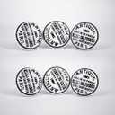 Handmade Black & White Ceramic Stone Cabinet Knobs,Vintage Decorative Drawer Pulls for Trendy Cabinets, Modern Dressers & Cupboards, Knobs for Kitchen & Furniture-Set of 6